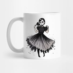 Wednesday dance illustration Mug